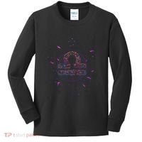 Libra Floral Zodiac Kids Long Sleeve Shirt thumb 0