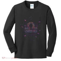 Libra Floral Zodiac Kids Long Sleeve Shirt thumb 0