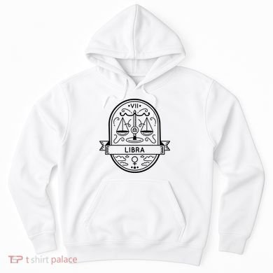 Libra Zodiac Symbol Design Hoodie
