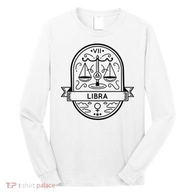 Libra Zodiac Symbol Design Long Sleeve Shirt