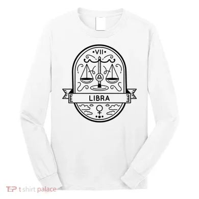 Libra Zodiac Symbol Design Long Sleeve Shirt