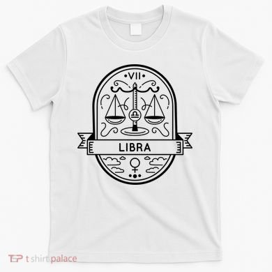 Libra Zodiac Symbol Design T-Shirt