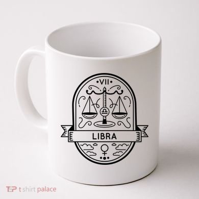 Libra Zodiac Symbol Design Coffee Mug