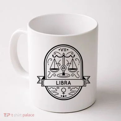 Libra Zodiac Symbol Design Coffee Mug