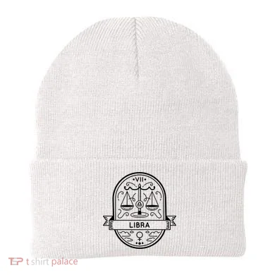 Libra Zodiac Symbol Design Beanie