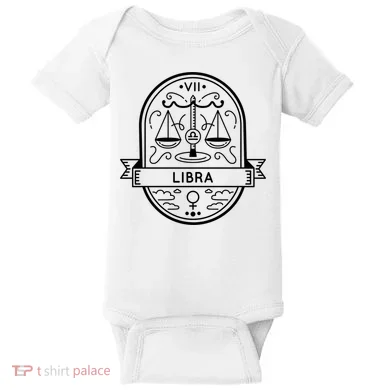 Libra Zodiac Symbol Design Baby Bodysuit