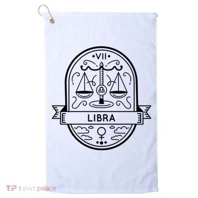 Libra Zodiac Symbol Design Golf Towel