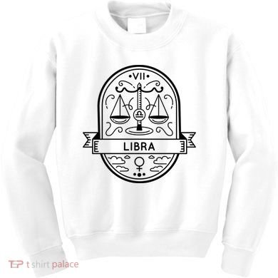 Libra Zodiac Symbol Design Kids Sweatshirt