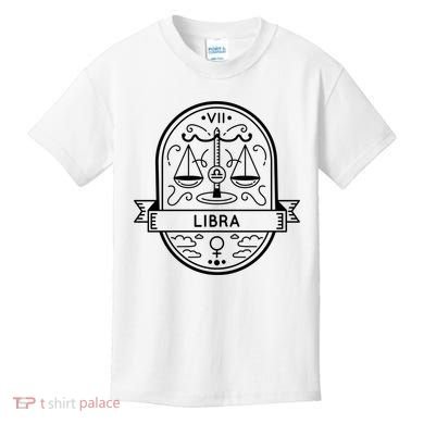 Libra Zodiac Symbol Design Kids T-Shirt