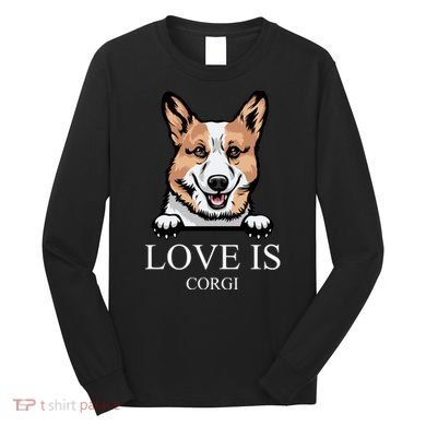 Love Is Corgi Dog Long Sleeve Shirt