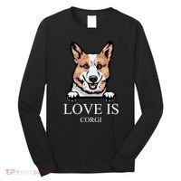 Love Is Corgi Dog Long Sleeve Shirt thumb 0