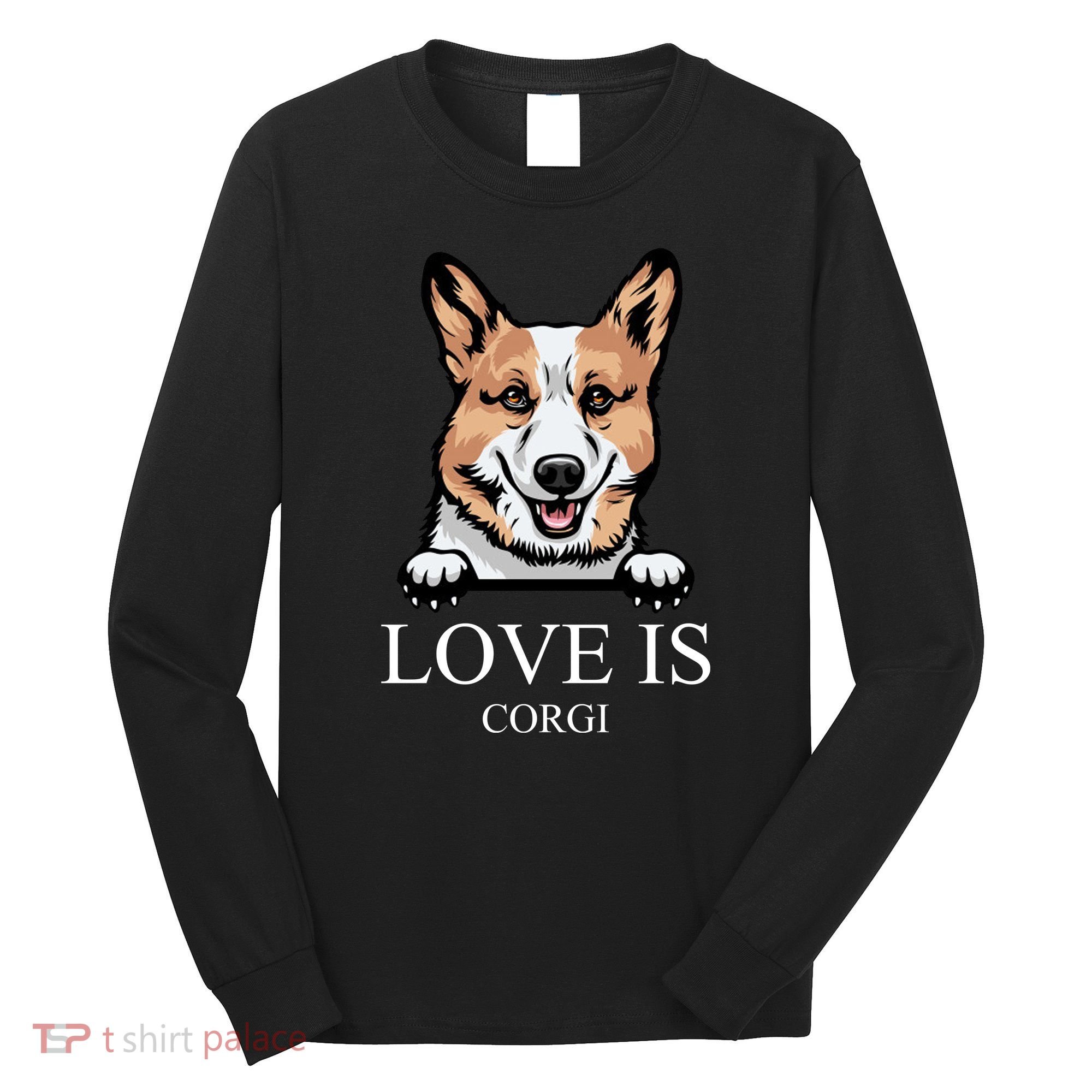 Love Is Corgi Dog Long Sleeve Shirt