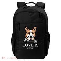 Love Is Corgi Dog Backpack thumb 0