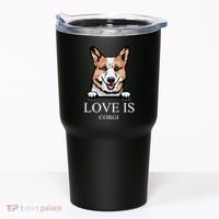 Love Is Corgi Dog Tumbler thumb 0