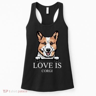 Love Is Corgi Dog Women's Tank Top