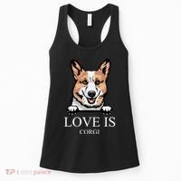 Love Is Corgi Dog Women's Tank Top thumb 0