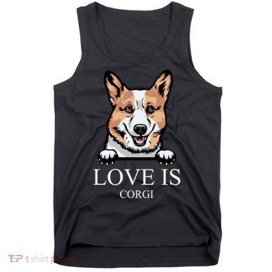Love Is Corgi Dog Tank Top
