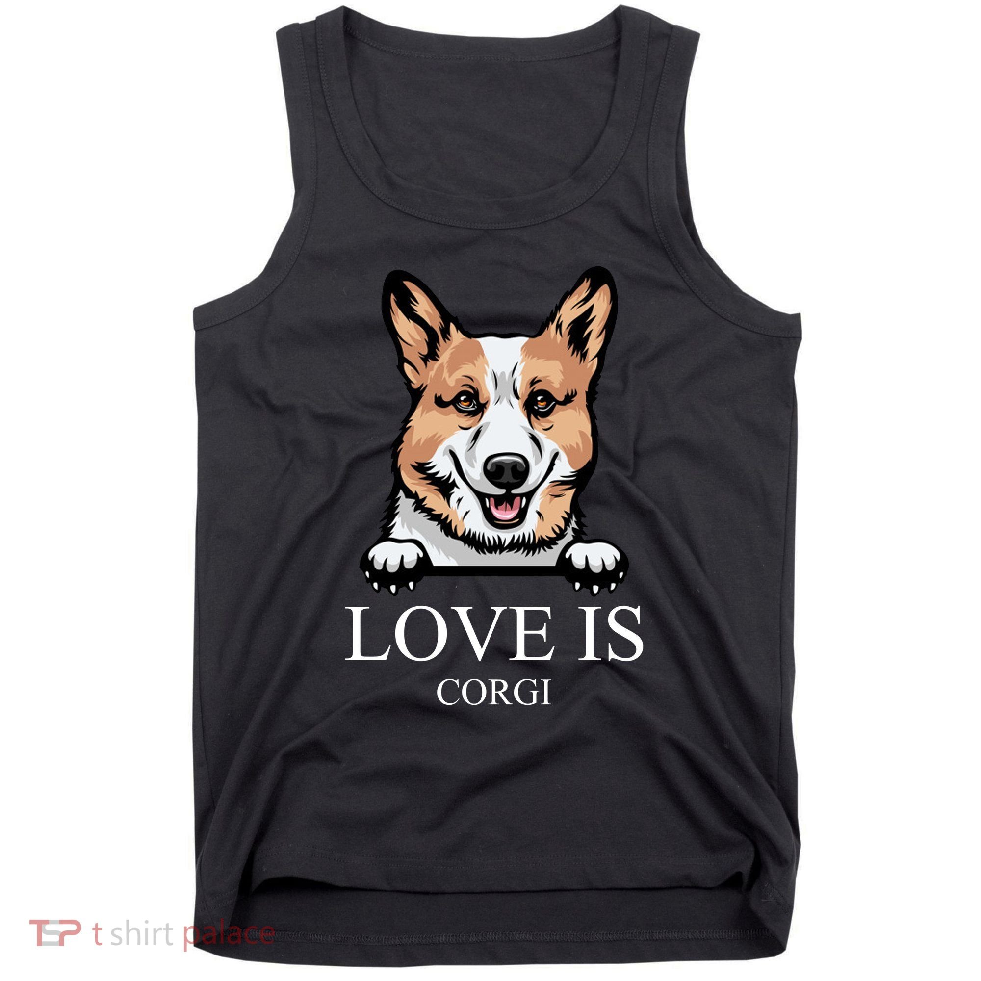 Love Is Corgi Dog Tank Top