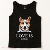 Love Is Corgi Dog Tank Top thumb 2