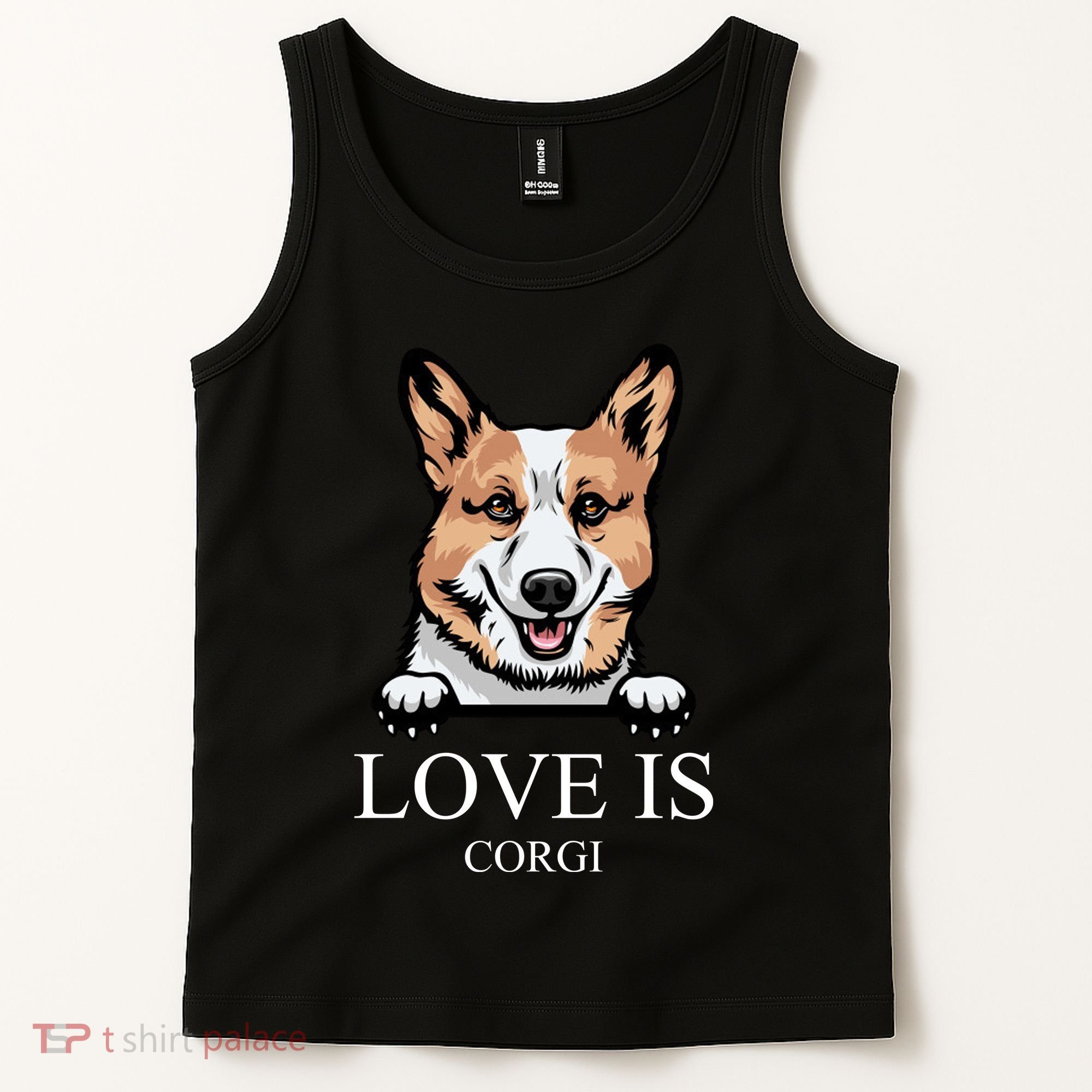 Love Is Corgi Dog Tank Top