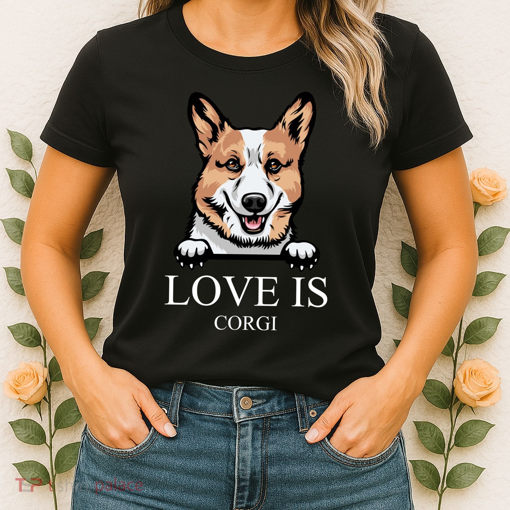 Love Is Corgi Dog Women's T-Shirt