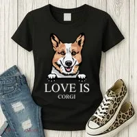 Love Is Corgi Dog Women's T-Shirt thumb 3