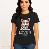 Love Is Corgi Dog Women's T-Shirt thumb 4