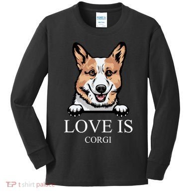 Love Is Corgi Dog Kids Long Sleeve Shirt
