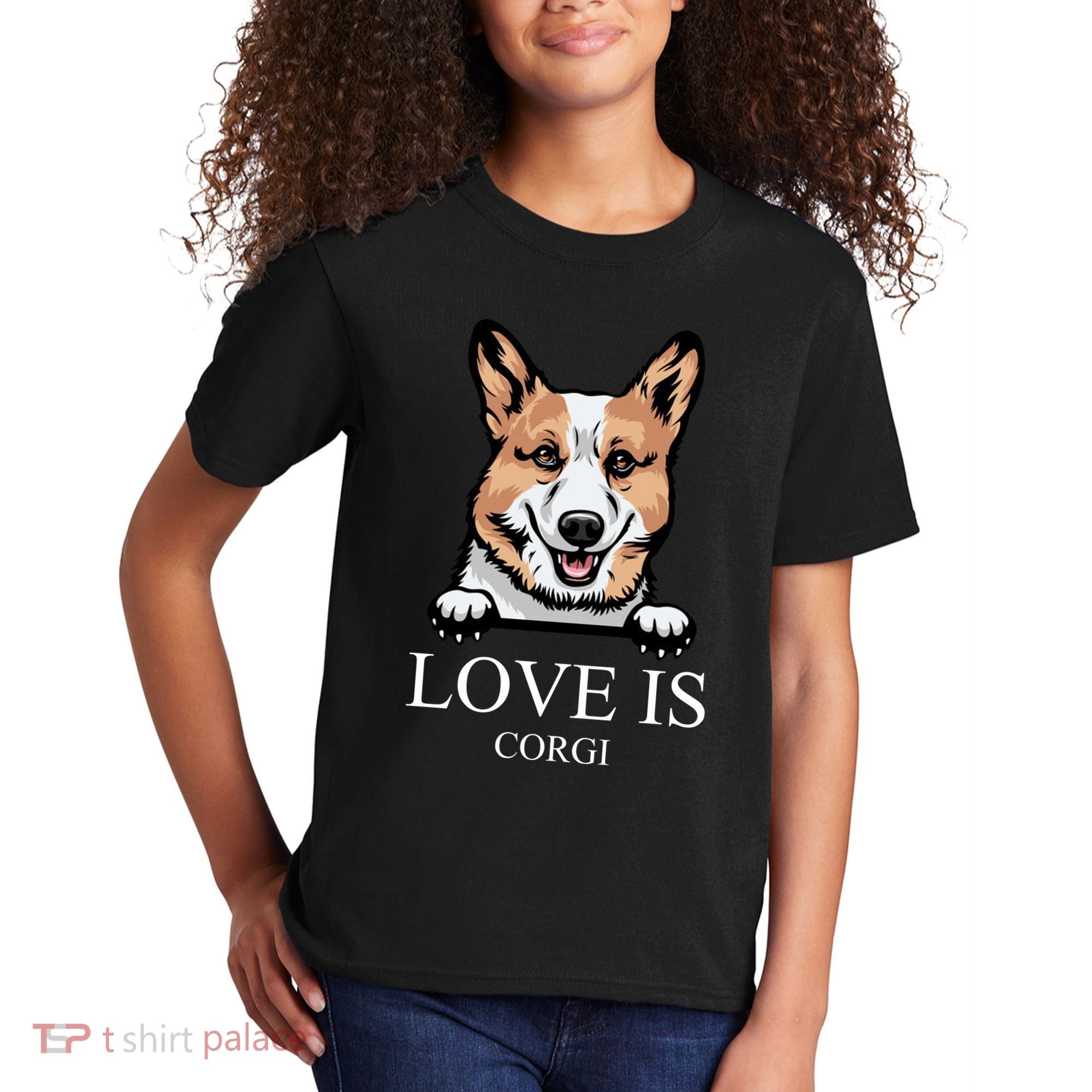 Love Is Corgi Dog Kids T-Shirt