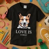 Love Is Corgi Dog Kids T-Shirt thumb 3
