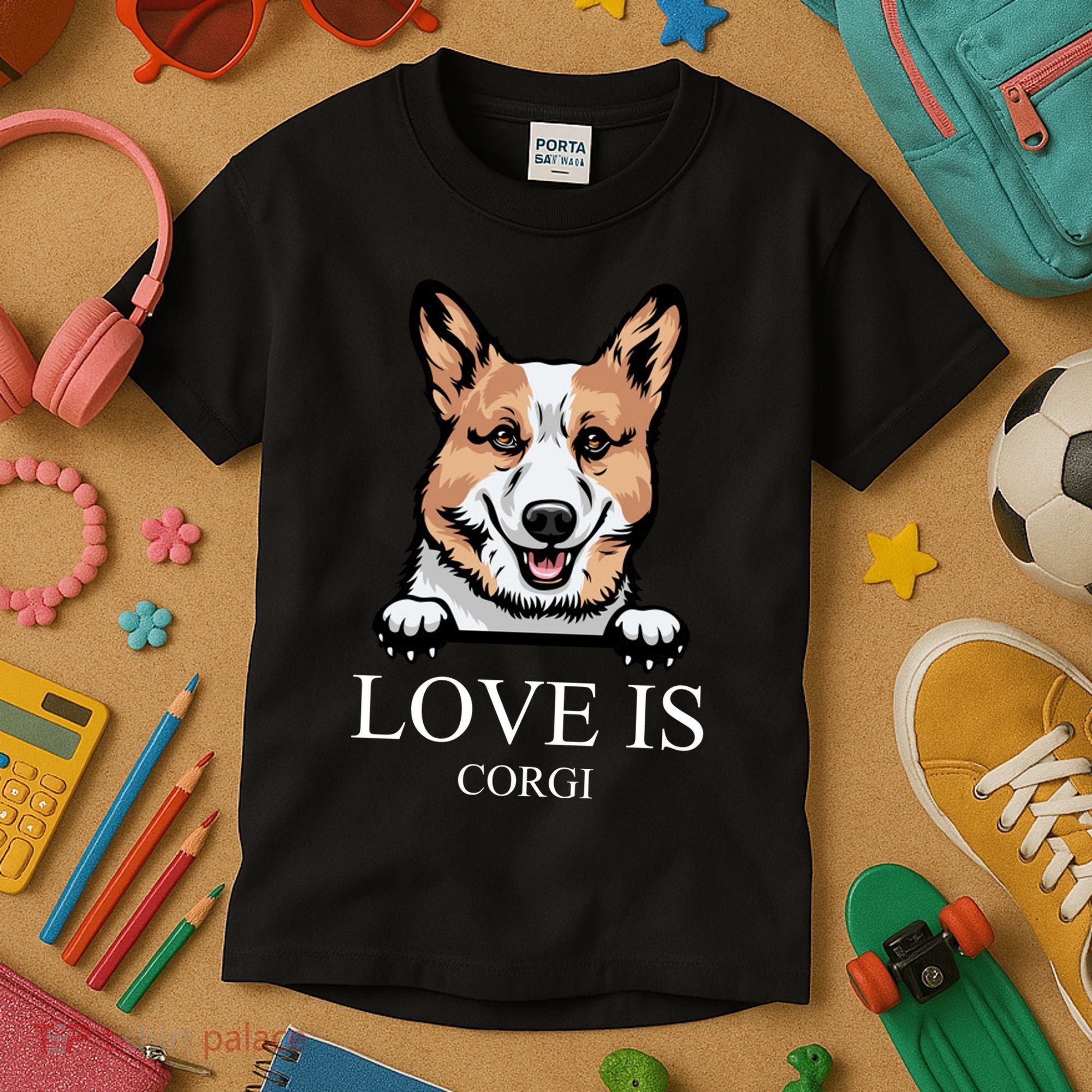 Love Is Corgi Dog Kids T-Shirt