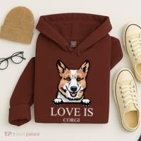Love Is Corgi Dog Hoodie thumb 4