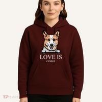 Love Is Corgi Dog Hoodie thumb 5