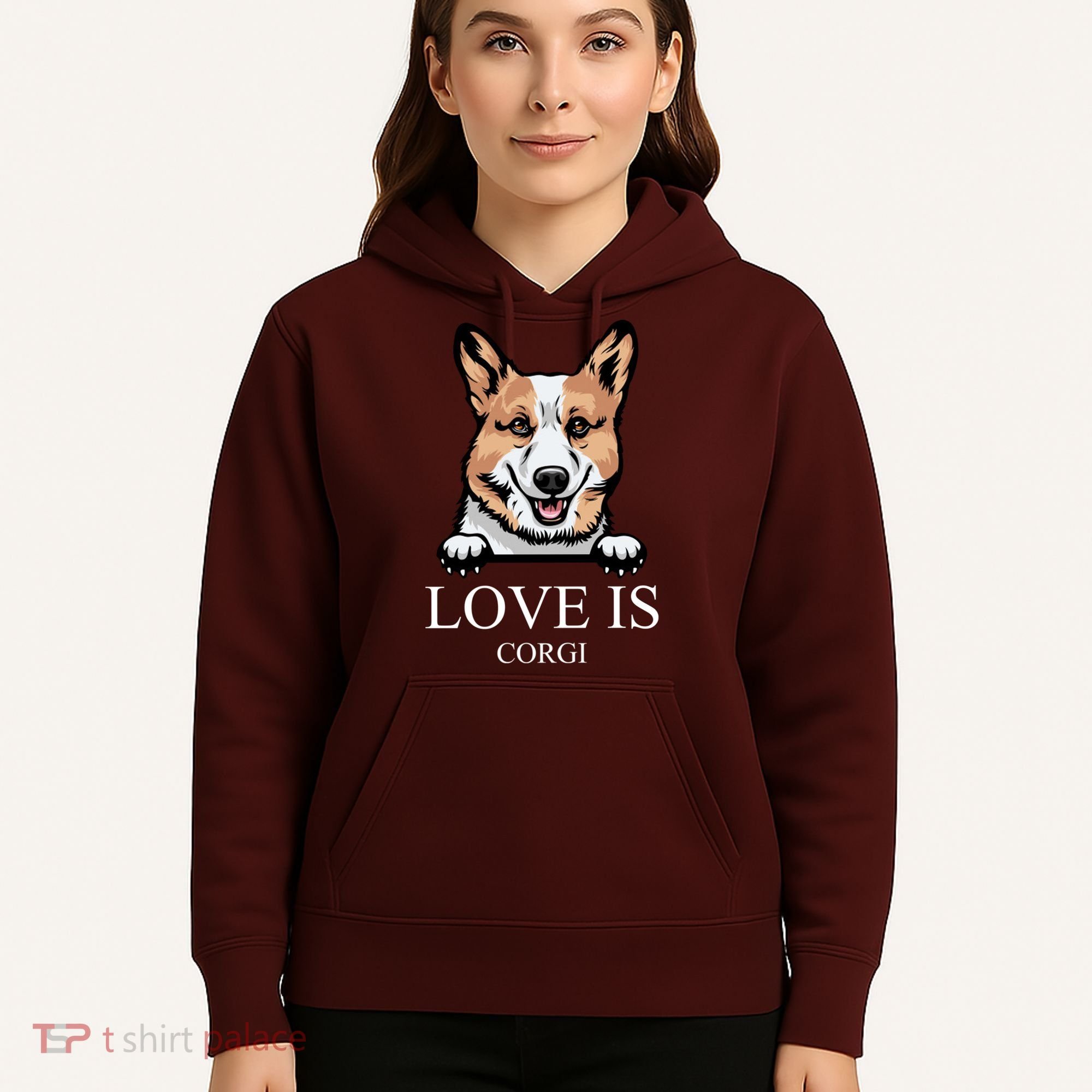 Love Is Corgi Dog Hoodie