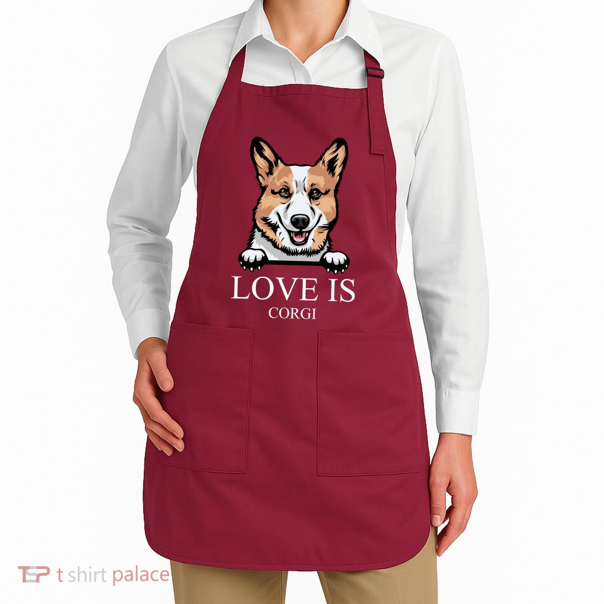 Love Is Corgi Dog Apron
