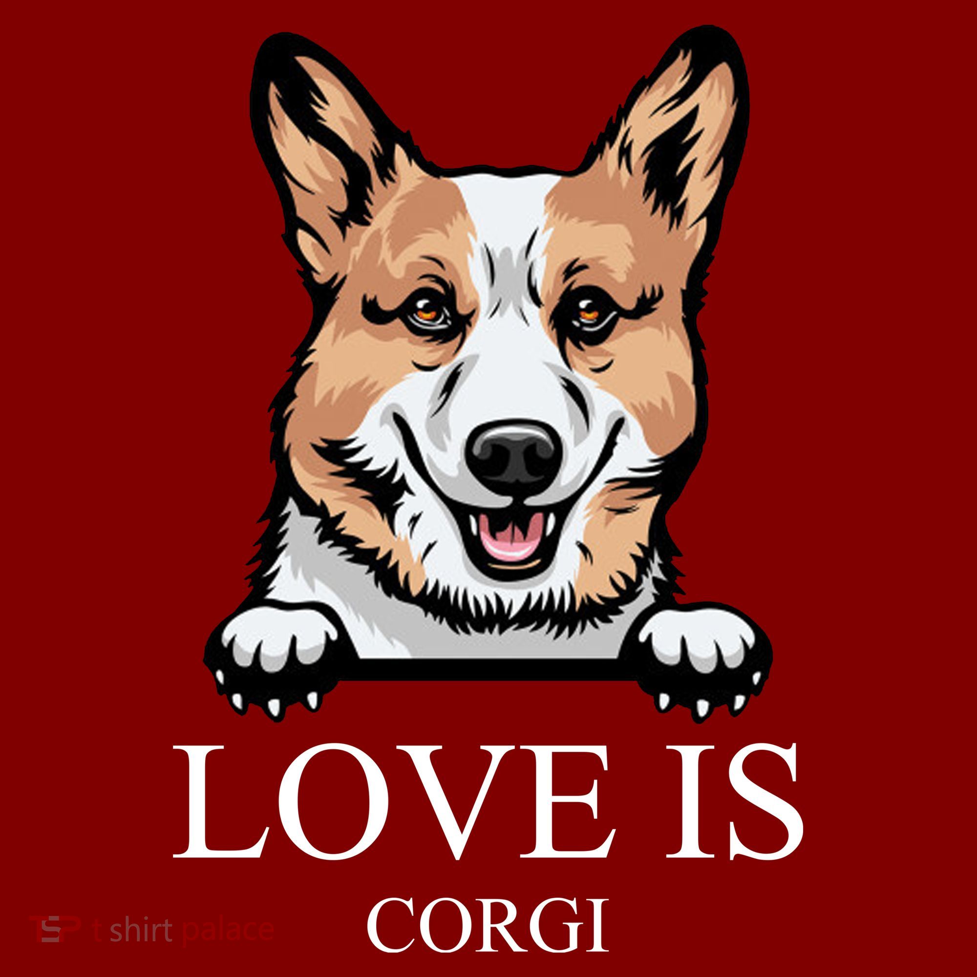 Love Is Corgi Dog Baby Bodysuit