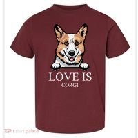 Love Is Corgi Dog Toddler T-Shirt thumb 0