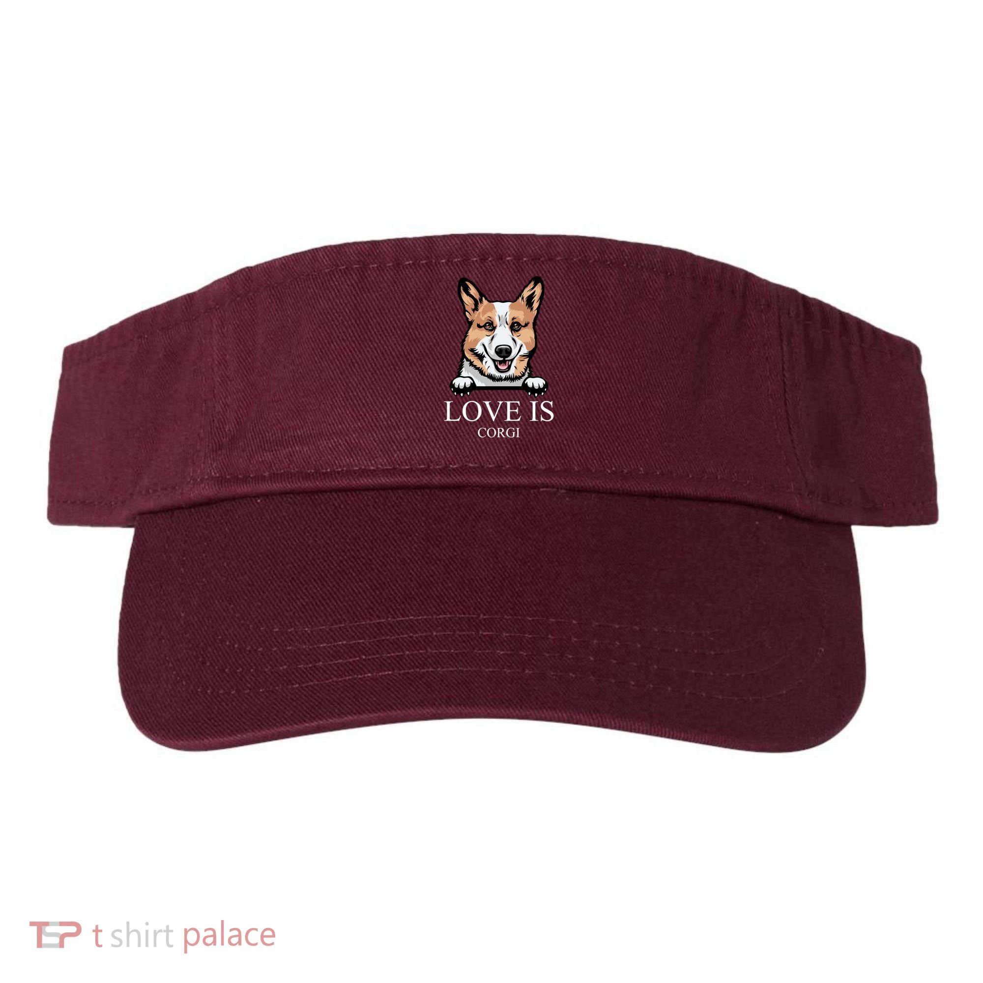 Love Is Corgi Dog Visor