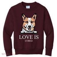 Love Is Corgi Dog Kids Sweatshirt thumb 0