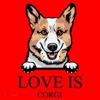 Love Is Corgi Dog Santa Hat thumb 1