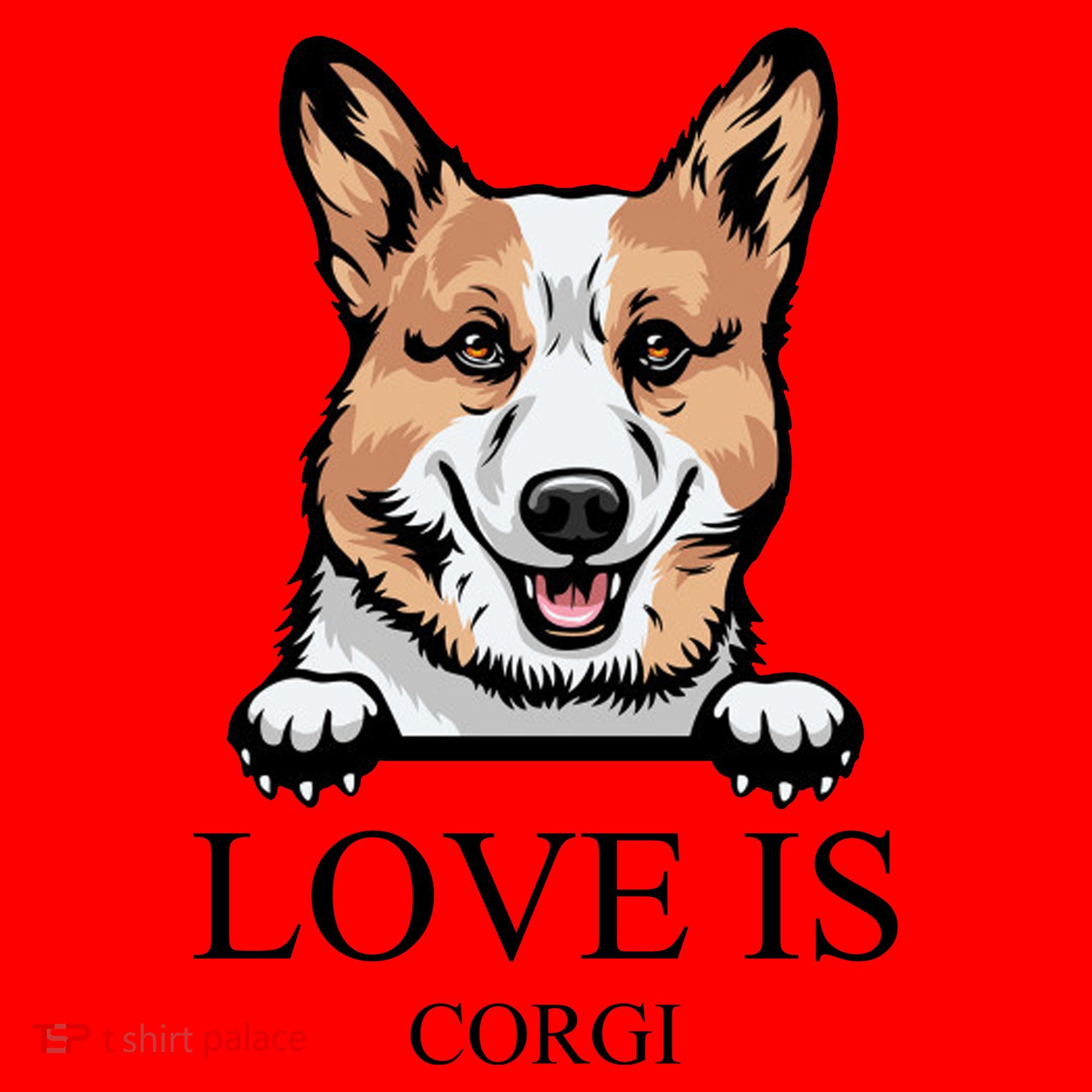 Love Is Corgi Dog Santa Hat
