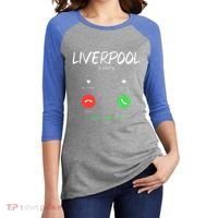 Liverpool Is Calling And I Must Go England Traveling  Women's Tri-Blend 3/4-Sleeve Raglan Shirt thumb 2