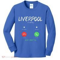 Liverpool Is Calling And I Must Go England Traveling  Kids Long Sleeve Shirt thumb 0