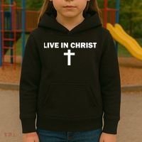 Live In Christ Limated Christian Faith Kids Hoodie thumb 3