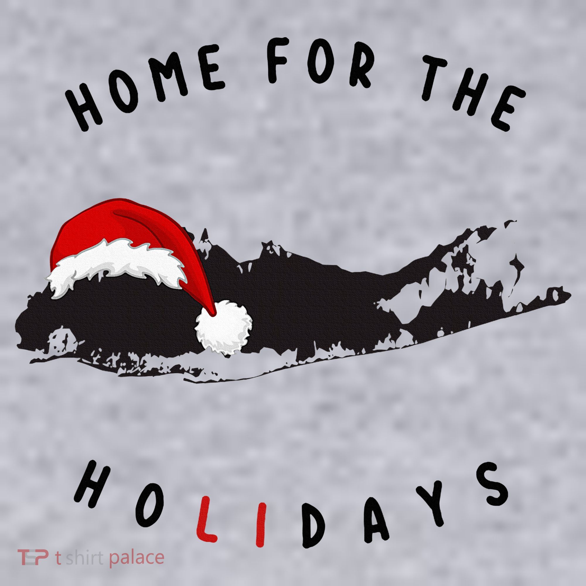 Long Island Christmas Long Island Map With Santa Hat Women's Sweatshirt