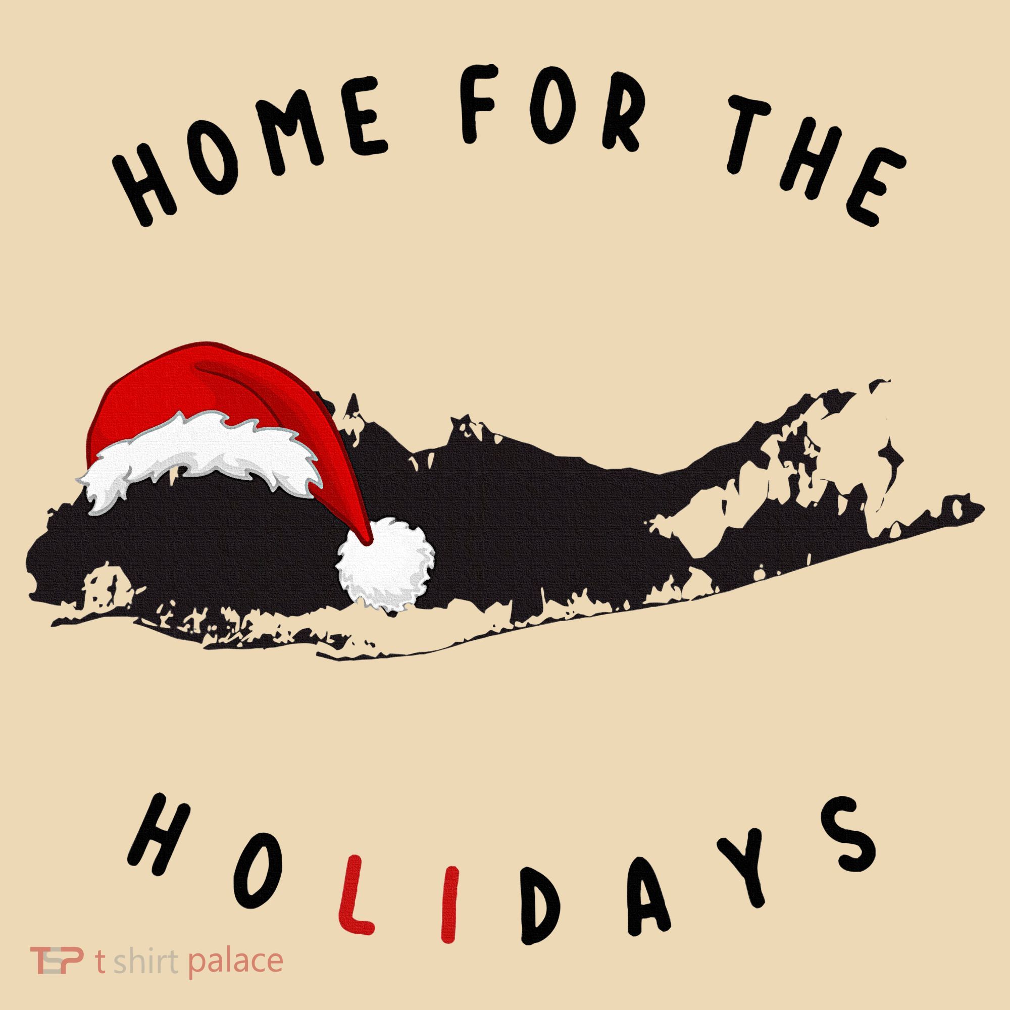 Long Island Christmas Long Island Map With Santa Hat Tote Bag