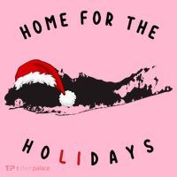 Long Island Christmas Long Island Map With Santa Hat Coaster thumb 2