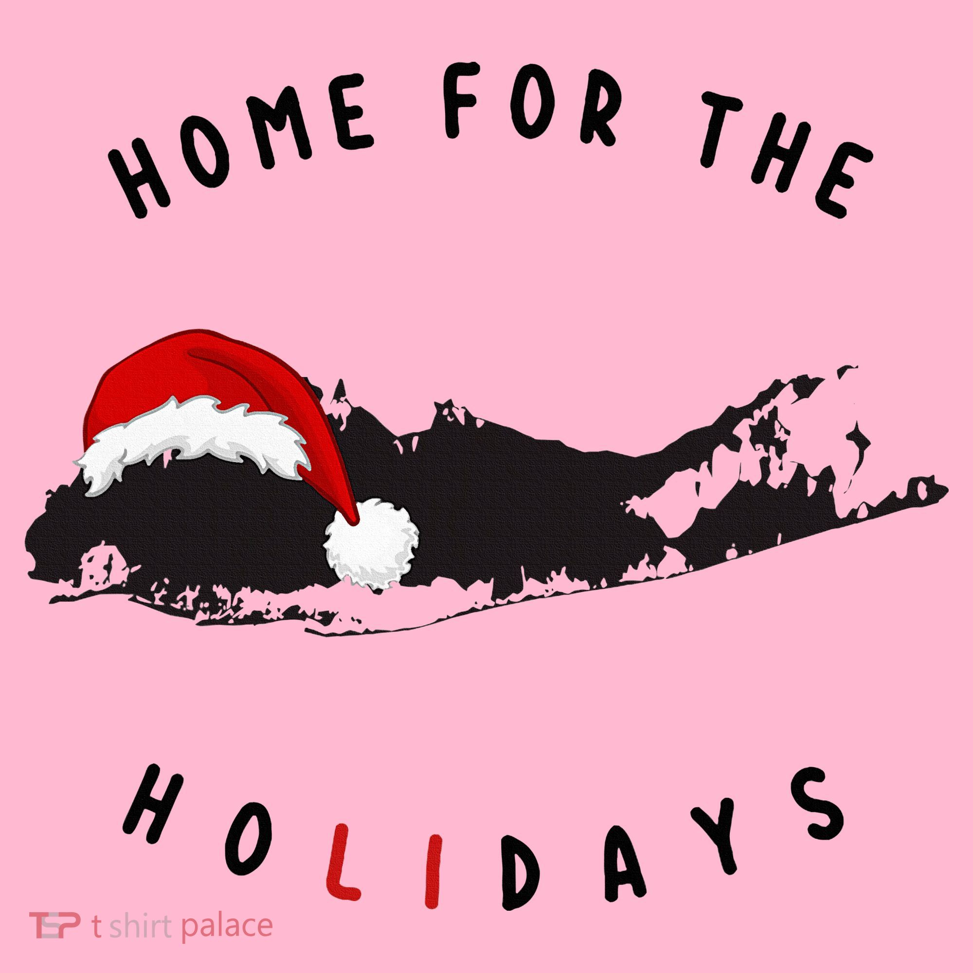 Long Island Christmas Long Island Map With Santa Hat Coaster