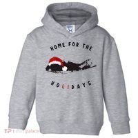 Long Island Christmas Long Island Map With Santa Hat Toddler Hoodie thumb 0