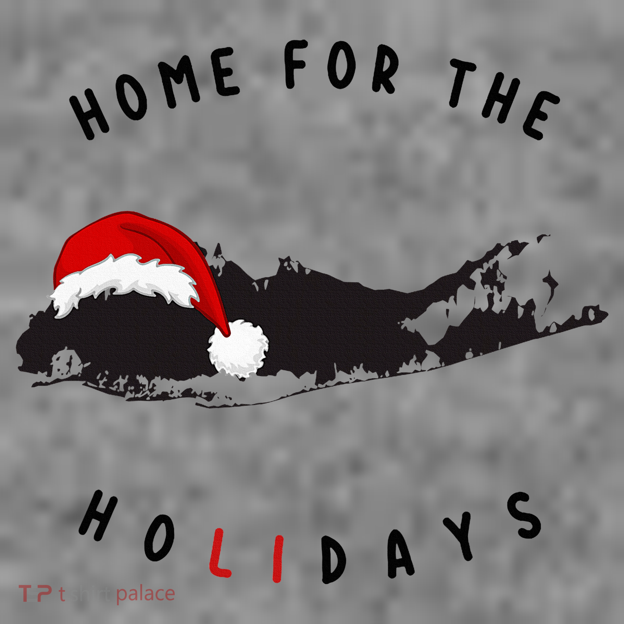 Long Island Christmas Long Island Map With Santa Hat Toddler Hoodie